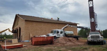 Shingles going on